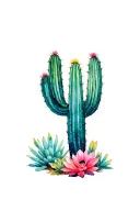 arizona cactus tattoo design idea