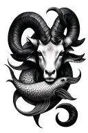 Aries, aquarius, Pisces, Taurus zodiac symbol tattoo design idea