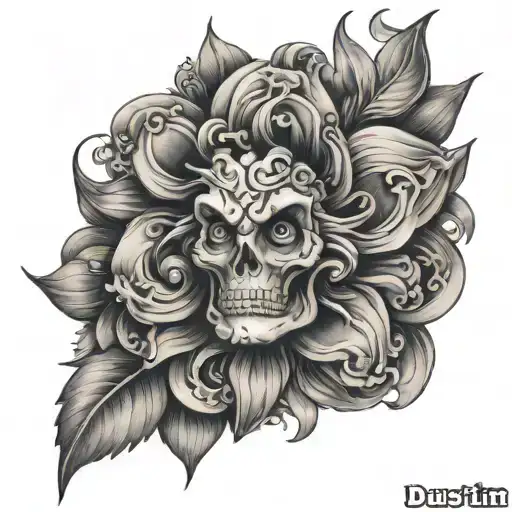 name Dustin tattoo design idea