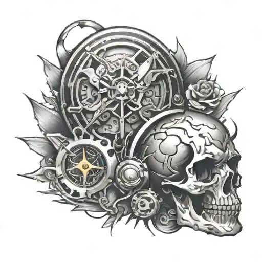 precision mechanics tattoo design idea