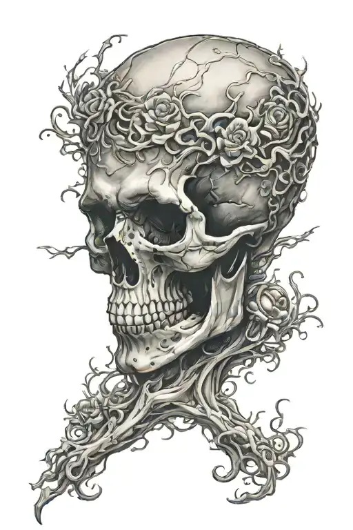 Skull Mysterious tattoo design idea