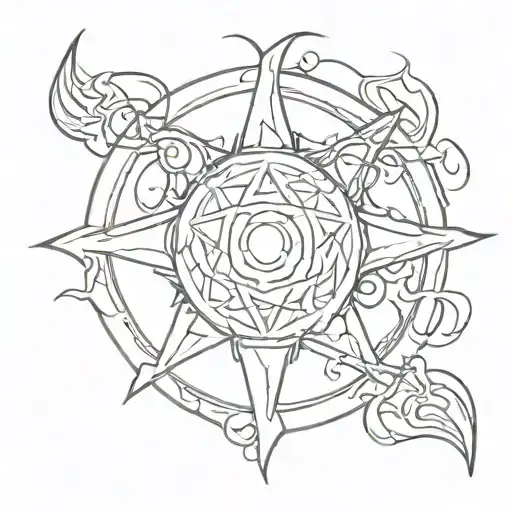 supernatural anti possession symbol simple no shading  tattoo design idea