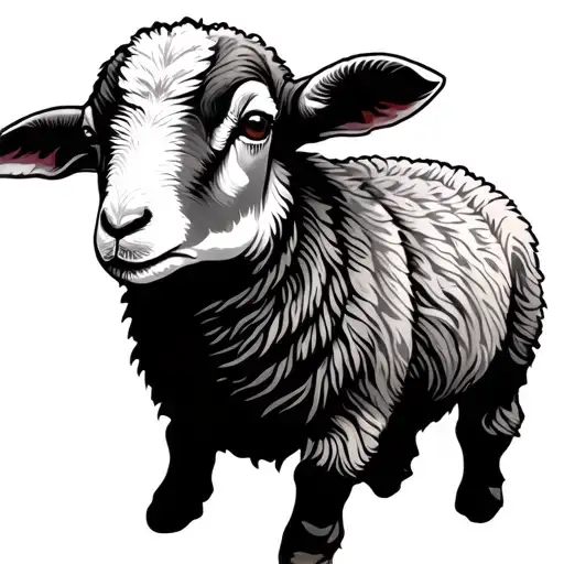 lamb tattoo design idea