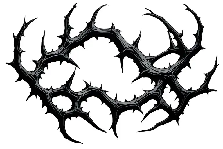 Incubus thorns, silhouette, 2d tattoo design idea