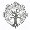 yggdrasil tree of life tattoo design idea