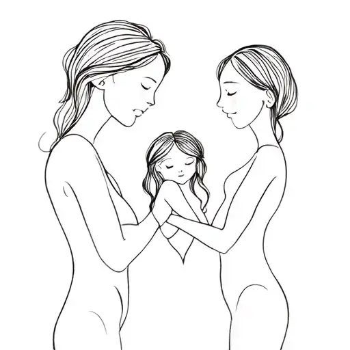 mom daughter son matching tattoos tattoo design idea