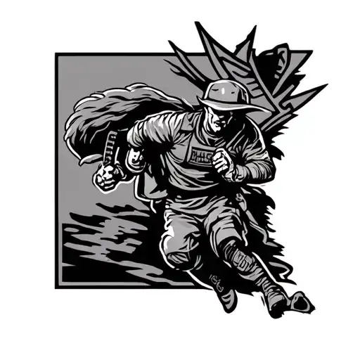 Nebraska, Warzone, Half Marathon tattoo design idea