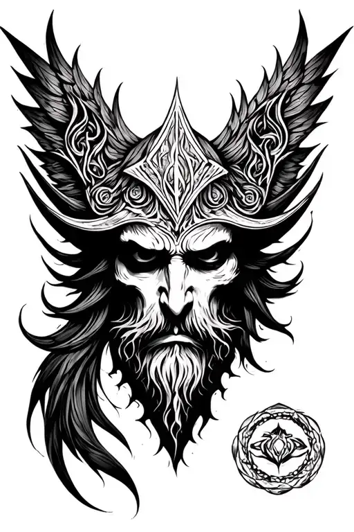 Odin tattoo design idea