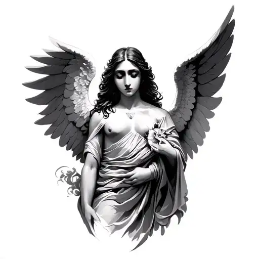 Gabriel Angel tattoo design idea