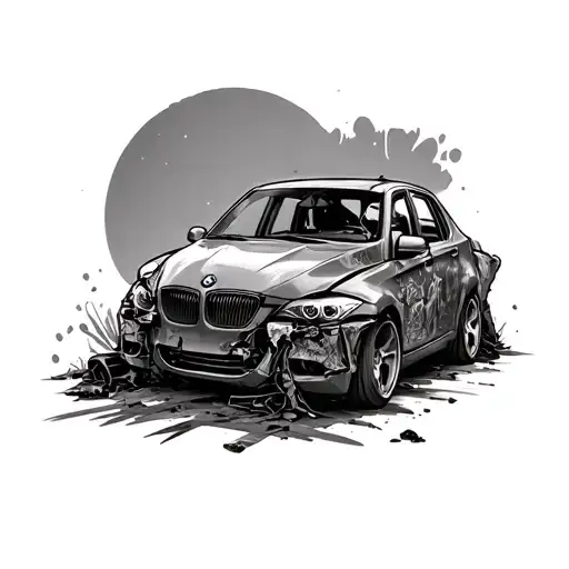 My brother died years ago in a drug fueled car accident which was his fault a car crash. The last thing he said and show tattoo design idea