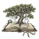 How about a tattoo of a tree growing out of a book? The roots could wrap around the book, symbolizing knowledge and grow tattoo design idea
