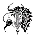 taurus and libra tattoo design idea