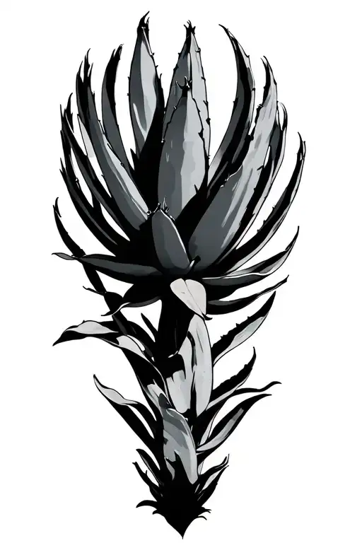 Agave plant tattoo design idea
