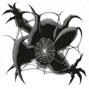 spider weaving a web tattoo design idea