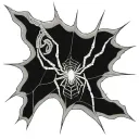 spider weaving a web tattoo design idea