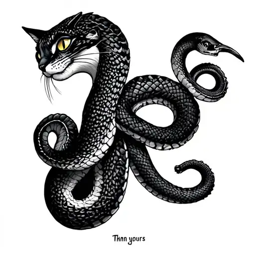 chesshire + snake + cat + we're all mad here + i'm not mad my reality is just different thna yours tattoo design idea