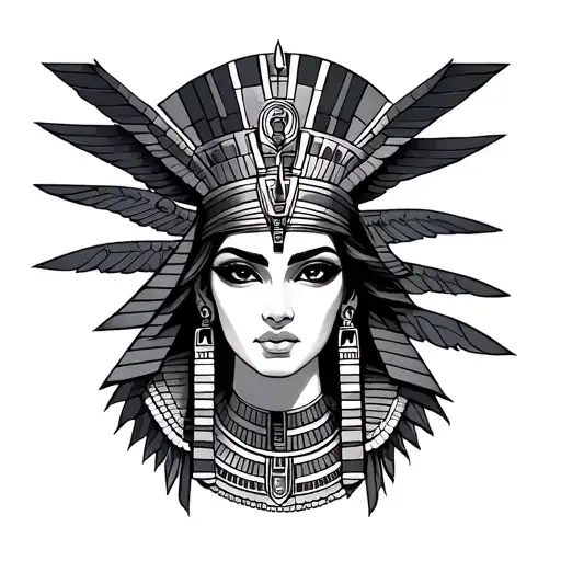 Egyptian Goddess Nephthys tattoo design idea