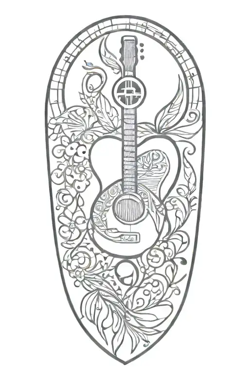 Music Peace Love Travel Inspired Tattoo design tattoo design idea
