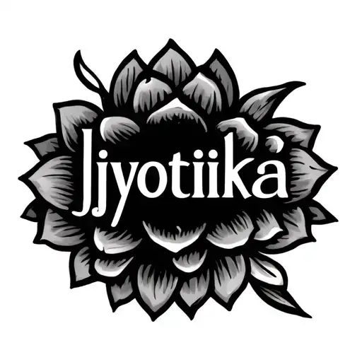 jyotika name tattoo in hindi font The letters tattoo design idea