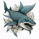 whale shark tattoo design idea