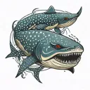 whale shark tattoo design idea