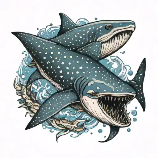 whale shark tattoo design idea