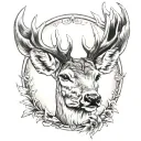 white tail deer tattoo design idea