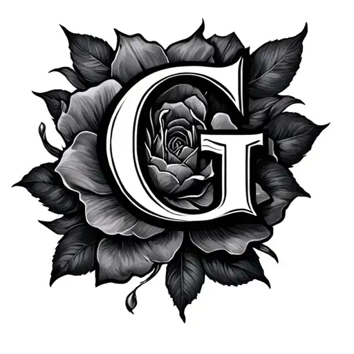 Cursive G tattoo design idea