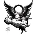 On Triceps tattoo design idea