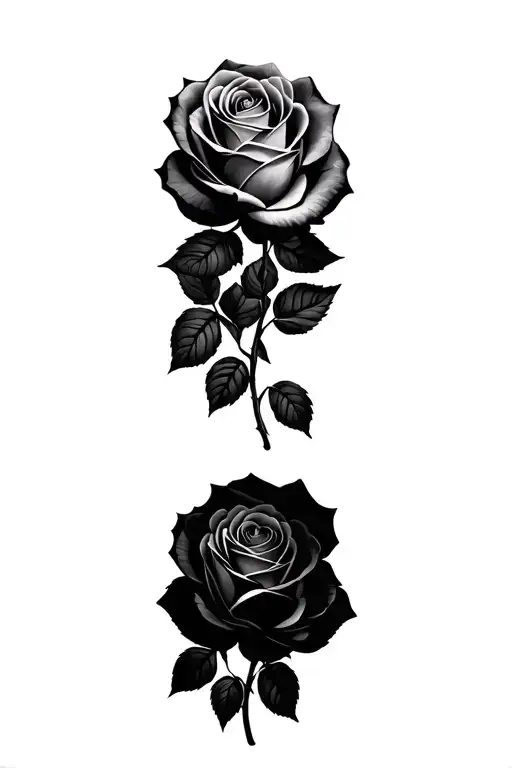 Rose tattoo design idea