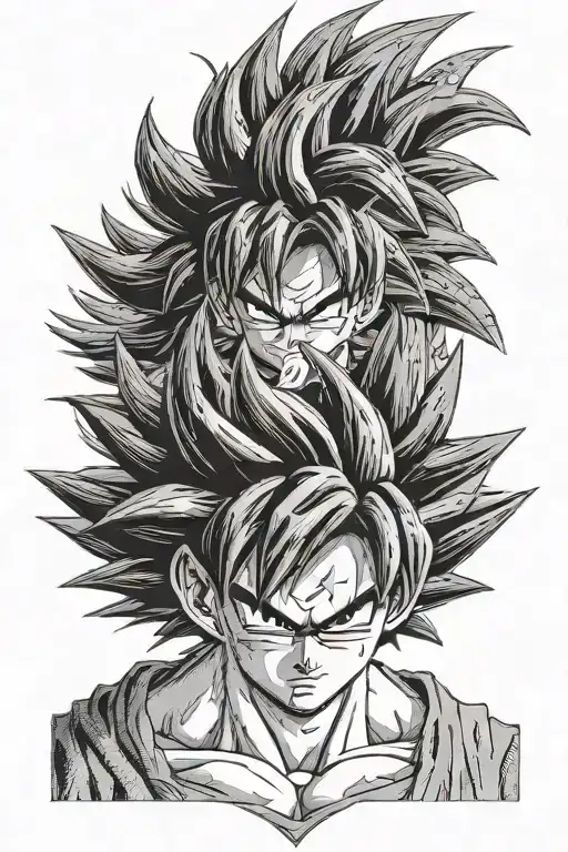 Son goku ultrainstinct tattoo design idea