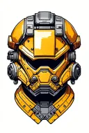 Helldivers 2 Helmet tattoo design idea