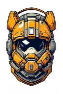 Helldivers 2 Helmet tattoo design idea