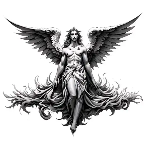 lucifer fallen angel tattoo design idea