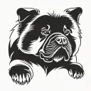 smooth coat chow chow silhouette front sit tattoo design idea