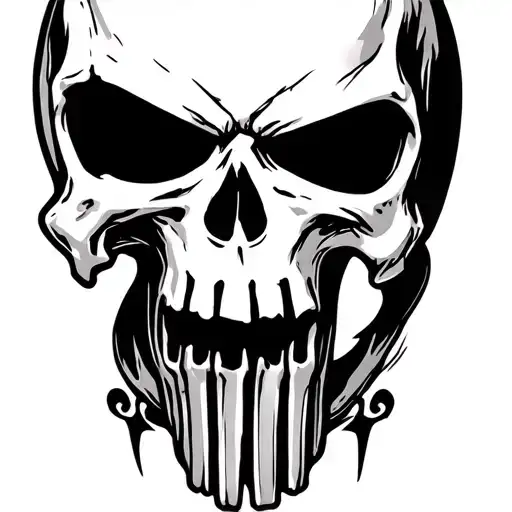 Punisher Skull tattoo design idea