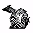 geometric michigan tattoo design idea