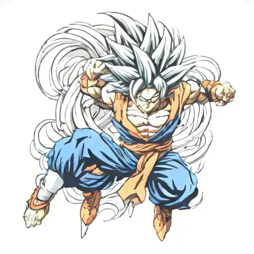 goku ultra instinct tattoo design idea