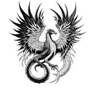 cobra phoenix rising from the ashes tattoo design idea