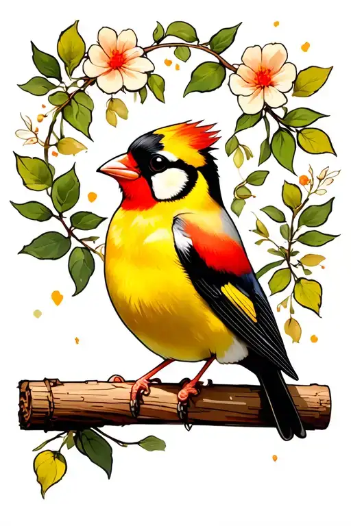 Goldfinch tattoo design idea