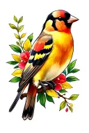 Goldfinch tattoo design idea