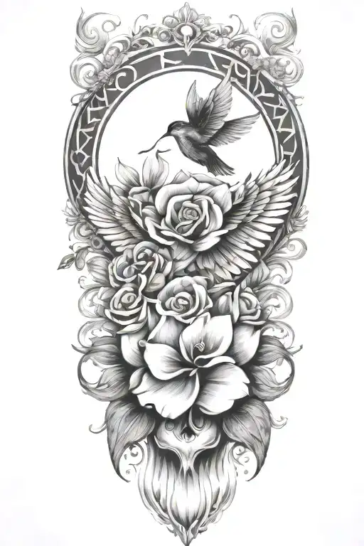 Love, Peace, Karma Inspired tattoo design idea