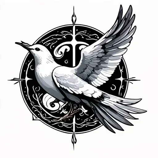 Holy Spirit Dove tattoo design idea