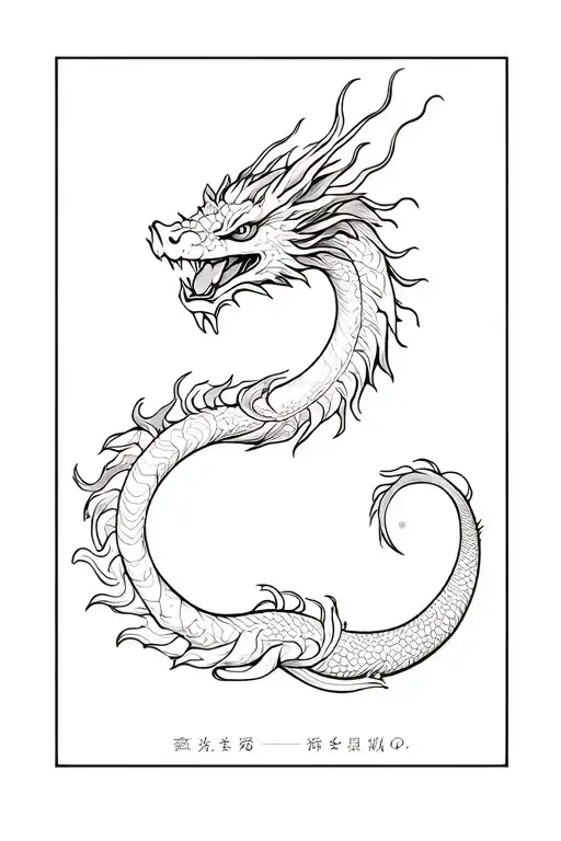 asian dragon tattoo design idea