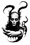 inner demons depression hard times tattoo design idea