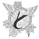 Alpha and Omega tattoo design idea