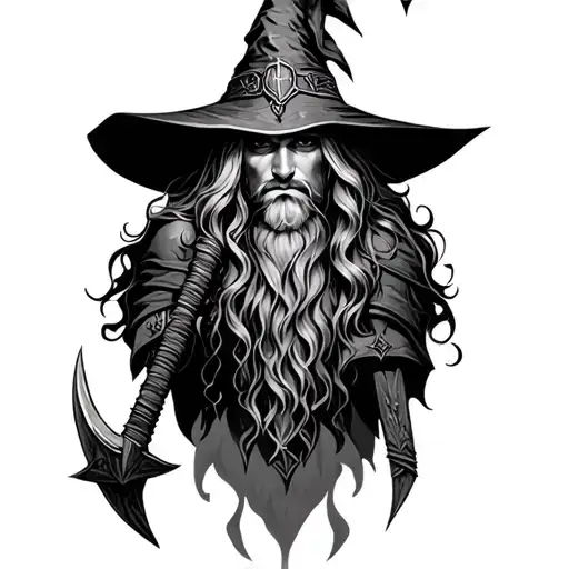 Viking Witch tattoo design idea