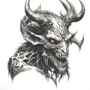 wendigo tattoo design idea