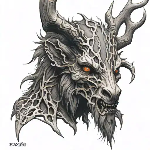 wendigo tattoo design idea