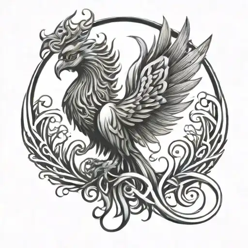 Celtic Phoenix tattoo design idea
